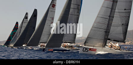 Mallorca, Spanien. 2. August 2013. Gaastra TP52 Flet in Aktion während der 32. Copa del Rey Mapfre Palma De Mallorca Tag 5. Real Club Nautico Palma Credit: Aktion Plus Sport/Alamy Live-Nachrichten Stockfoto