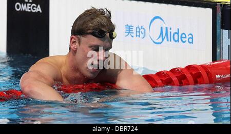 Barcelona Spanien. 2. August 2013. FINA World Cup 2013 Barcelona Spanien 100m Schmetterling für Männer Bild Philip Heintz Ger Credit zeigt: Action Plus Sport Bilder/Alamy Live News Stockfoto