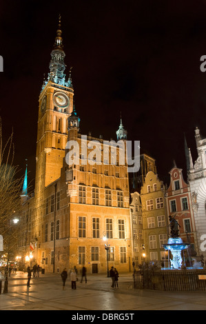 Rathaus, Dluga, Gdansk, Polen Stockfoto