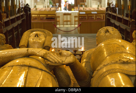 Str. Marys Kirche Warwick und Grab von Graf und Gräfin Stockfoto