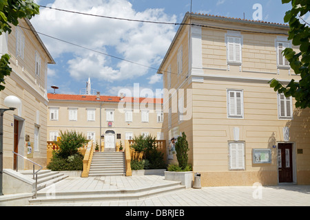 Rathaus, Altstadt, Omisalj, Insel Krk, Kvarner Bucht, Kroatien Stockfoto