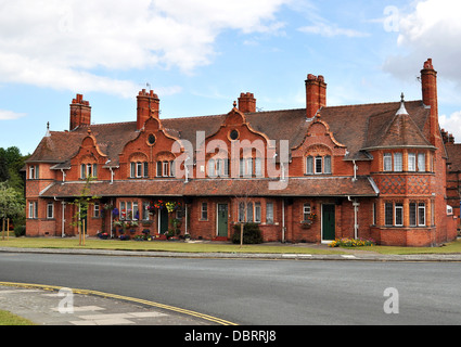 Eine Reihe von Häusern in Port Sunlight, Merseyside, UK Stockfoto