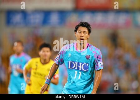 Yohei Toyoda (Sagan), 3. August 2013 - Fußball / Fußball: 2013 J.LEAGUE Division 1 match zwischen Kashiwa Reysol 2-1 Sagan Tosu Hitachi Kashiwa Stadium, Chiba, Japan. Bildnachweis: AFLO SPORT/Alamy Live-Nachrichten Stockfoto