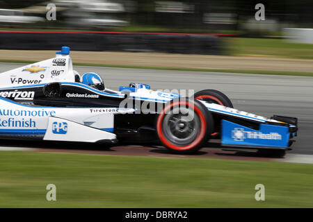 Lexington, Ohio, USA. 3. August 2013. IZOD Indycar Series, Honda Indy 200 in Mid-Ohio, Lexington, Ohio, USA, August 2-4 2013, HELIO CASTRONEVES Team Penske Credit: Ron Bijlsma/ZUMAPRESS.com/Alamy Live-Nachrichten Stockfoto