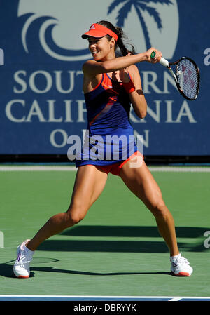 La Costa, Carlsbad, Kalifornien, USA. 2. August 2013. Ana Ivanovic (SRB) während eines Spiels gegen Roberta Vinci (ITA) während das Viertelfinale der Southern California Open gespielt im La Costa Resort &amp; Spa in Carlsbad CA. Credit: Action Plus Sport/Alamy Live News Stockfoto