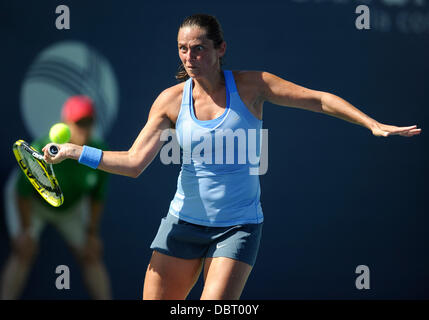 La Costa, Carlsbad, Kalifornien, USA. 2. August 2013. Roberta Vinci (ITA) während eines Spiels gegen Ana Ivanovic (SRB) während das Viertelfinale der Southern California Open gespielt im La Costa Resort &amp; Spa in Carlsbad CA. Credit: Action Plus Sport/Alamy Live News Stockfoto