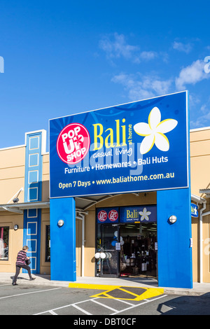 Bali Casual Living Pop-up Shop in Maroochydore an Queenslands Sunshine Coast Stockfoto