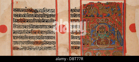 Kalpasutra (Buch der Heiligen Gebote) Manuskript M.72.53.20 (1 von 2) Stockfoto