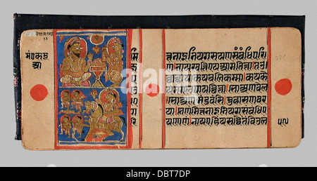 Kalpasutra (Buch der Heiligen Gebote) Manuskript M.72.53.17 Stockfoto