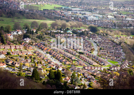 Eine moderne high-Density-Wohnsiedlung in Malvern Wells, Worcestershire, England, UK Stockfoto