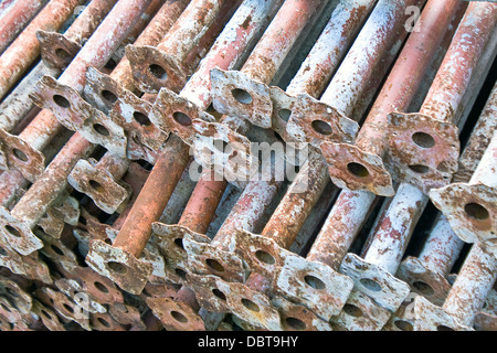 Rostiges Metallrohr Hintergrund Stockfoto