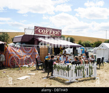 Hertfordshire, UK, 08.04.2013: Standon Calling Festival. Atmosphäre, befindet sich das Festival in Hertfordshire Landschaft in der Nähe von Ware. Bild von Julie Edwards Stockfoto