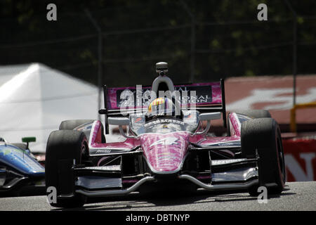 Lexington, Ohio, USA. 4. August 2013. IZOD Indycar Series, Honda Indy 200 in Mid-Ohio, Lexington, Ohio, USA, August 2-4 2013, ORIOL SERVIA, Panther Racing Credit: Ron Bijlsma/ZUMAPRESS.com/Alamy Live-Nachrichten Stockfoto