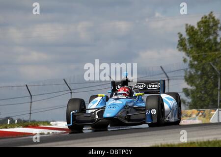 Lexington, Ohio, USA. 4. August 2013. IZOD Indycar Series, Honda Indy 200 in Mid-Ohio, Lexington, Ohio, USA, August 2-4 2013, SIMON PAGENAUD, Schmidt Hamilton Motorsport Credit: Ron Bijlsma/ZUMAPRESS.com/Alamy Live-Nachrichten Stockfoto