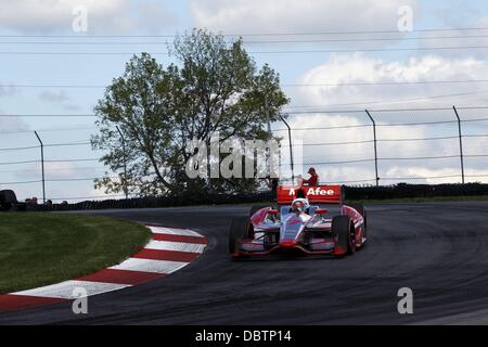 Lexington, Ohio, USA. 4. August 2013. IZOD Indycar Series, Honda Indy 200 in Mid-Ohio, Lexington, Ohio, USA, August 2-4 2013, SEBASTIEN BOURDAIS, Dragon Racing Credit: Ron Bijlsma/ZUMAPRESS.com/Alamy Live-Nachrichten Stockfoto