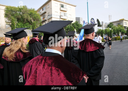 Die Promotion-Abschlussfeier. Universität Haifa, Israel Mai 29. 2013 Stockfoto