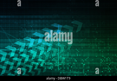 Digital Security-Branche durch die Online-Daten-Kunst Stockfoto