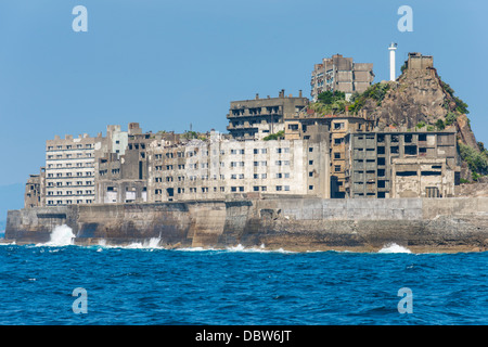 Hashima Insel Gunkanjima (Kriegsschiff-Insel), Nagasaki, Kyushu, Japan, Asien Stockfoto