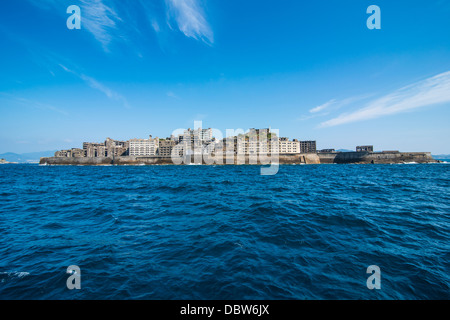 Hashima Insel Gunkanjima (Kriegsschiff-Insel), Nagasaki, Kyushu, Japan, Asien Stockfoto