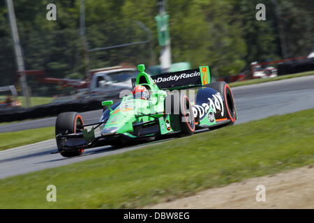 Lexington, Ohio, USA. 4. August 2013. IZOD Indycar Series, Honda Indy 200 in Mid-Ohio, Lexington, Ohio, USA, August 2-4 2013, JAMES HINCHCLIFFE, Andretti Autosport Credit: Ron Bijlsma/ZUMAPRESS.com/Alamy Live-Nachrichten Stockfoto