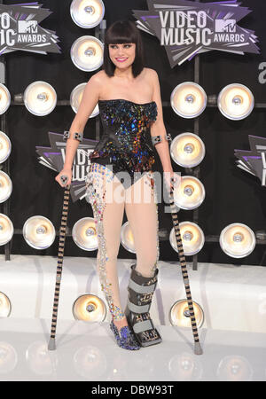 Jessie J 2011 MTV Video Music Awards statt, bei LA Live - Ankünfte Los Angeles, Kalifornien - 28.08.11 Stockfoto