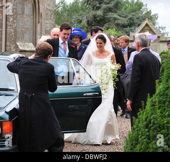 Andrew Charlton und Edwina Palmer die Hochzeit von Andrew Charlton und Edwina Palmer in der Edrom Kirche in Duns Berwickshire, Schottland - 03.09.11 Stockfoto