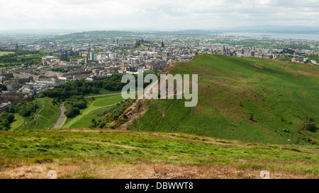 Blick von Arthurs Seat, Edinburgh Stockfoto