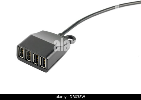 USB-Extender isoliert auf weiss Stockfoto