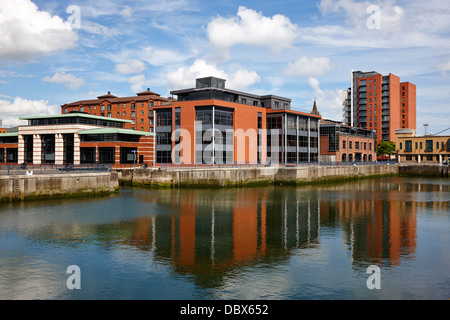 neue leere Büros am Clarendon dock Belfast Nordirland Vereinigtes Königreich Stockfoto