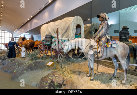 Zeigen Sie im nationalen historischen Oregon Trail Interpretive Center, Bäcker, Oregon, USA an Stockfoto