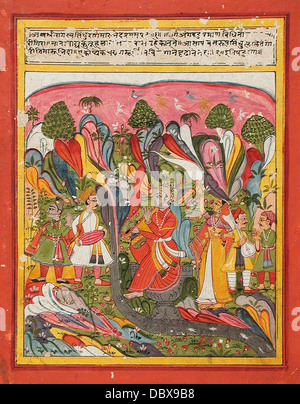 Sindhu Ragaputra, Sohn von Shri Raga, Folio aus einem Ragamala (Garland Melodien) M.77.130.2 Stockfoto