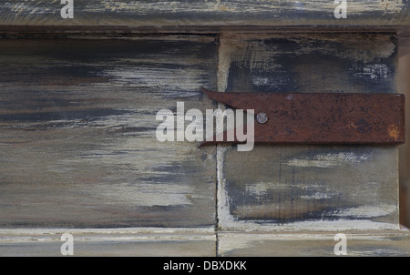 Shabby chic Hintergrund mit rostigen Ornament Teil der alten Tabelle Stockfoto