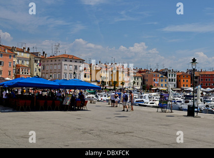 Hauptplatz von Rovinj Istrien Adria Kroatien Europa Stockfoto