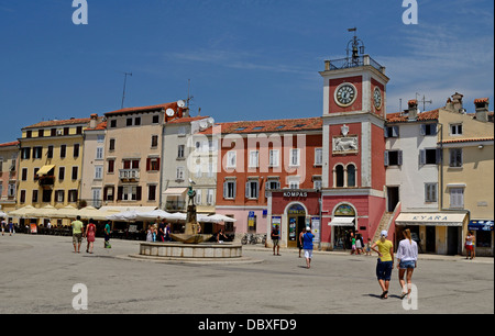 Hauptplatz von Rovinj Istrien Adria Kroatien Europa Stockfoto