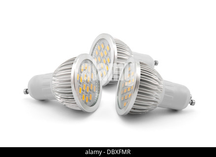 LED-Lampen mit Beschneidungspfad Stockfoto