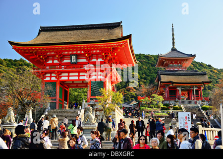 Kiyomizu-Dera-Tempel in Kyoto, Japan. Stockfoto