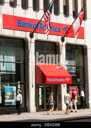 Bank of America Niederlassung, NYC, USA Stockfoto