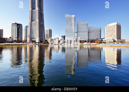 Yokohama, Japan Skyline bei Minato Mirai. Stockfoto