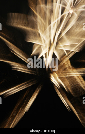 Feuerwerk mit langsamen Verschlusszeit Stockfoto