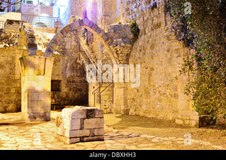 Ruinen in Jerusalem, Israel. Stockfoto