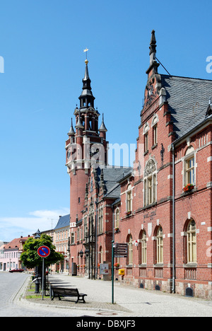 Rathaus der Stadt Dahme/Mark in Brandenburg. Stockfoto