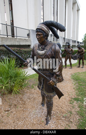 AMERICAN ROYALTY INDISCHEN ERBES SKULPTUR (© BRADLEY COOLEY 2007) MUSEUM OF FLORIDA GESCHICHTE TALLAHASSEE FLORIDA USA Stockfoto