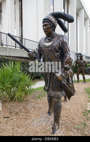 AMERICAN ROYALTY INDISCHEN ERBES SKULPTUR (© BRADLEY COOLEY 2007) MUSEUM OF FLORIDA GESCHICHTE TALLAHASSEE FLORIDA USA Stockfoto