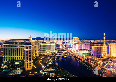 Blick auf Las Vegas von Cosmopolitan Stockfoto