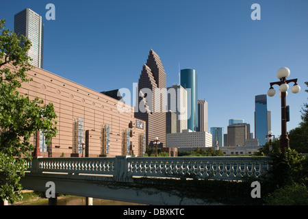 SESQUICENTENNIAL PARK DOWNTOWN SKYLINE HOUSTON TEXAS USA Stockfoto