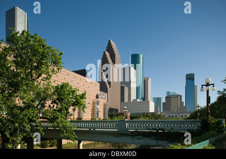 SESQUICENTENNIAL PARK DOWNTOWN SKYLINE HOUSTON TEXAS USA Stockfoto