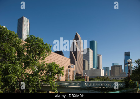 SESQUICENTENNIAL PARK DOWNTOWN SKYLINE HOUSTON TEXAS USA Stockfoto