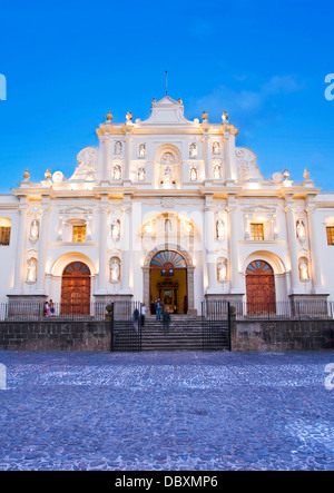 Antigua Guatemala schöne Catedral de Santiago Stockfoto