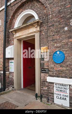 Welt von James Herriot Museum, tatsächliche Privatanwender und Veterinär Büros von Alf Wight, Autor von allen Kreaturen groß und klein, außen Stockfoto