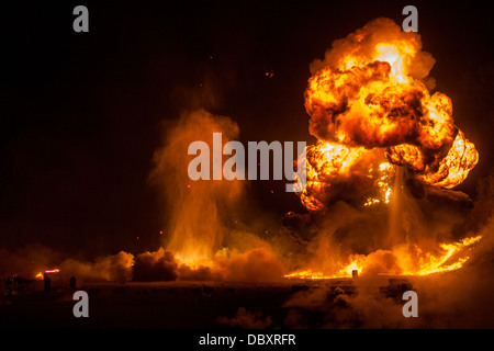 Knob Creek Maschine Gewehr zu schießen. Stockfoto